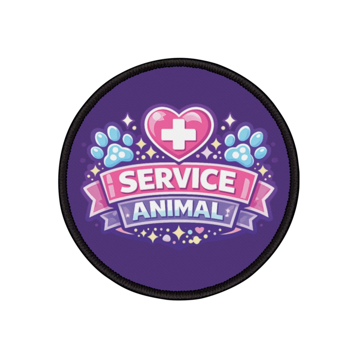 Service Animal Iron-On Patch — Purple
