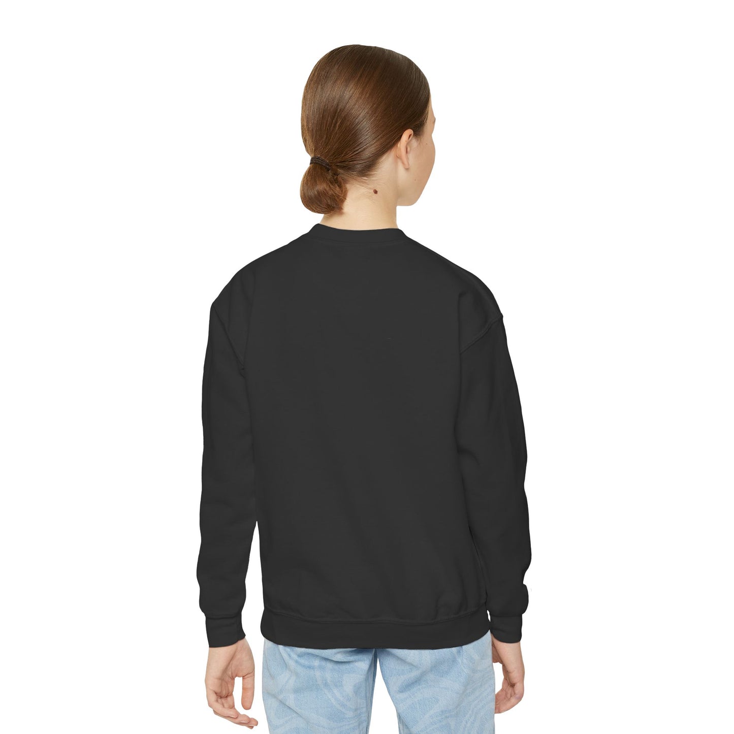I Love My Service Animal, Youth Crewneck Sweatshirt, Matching, Red and Blue