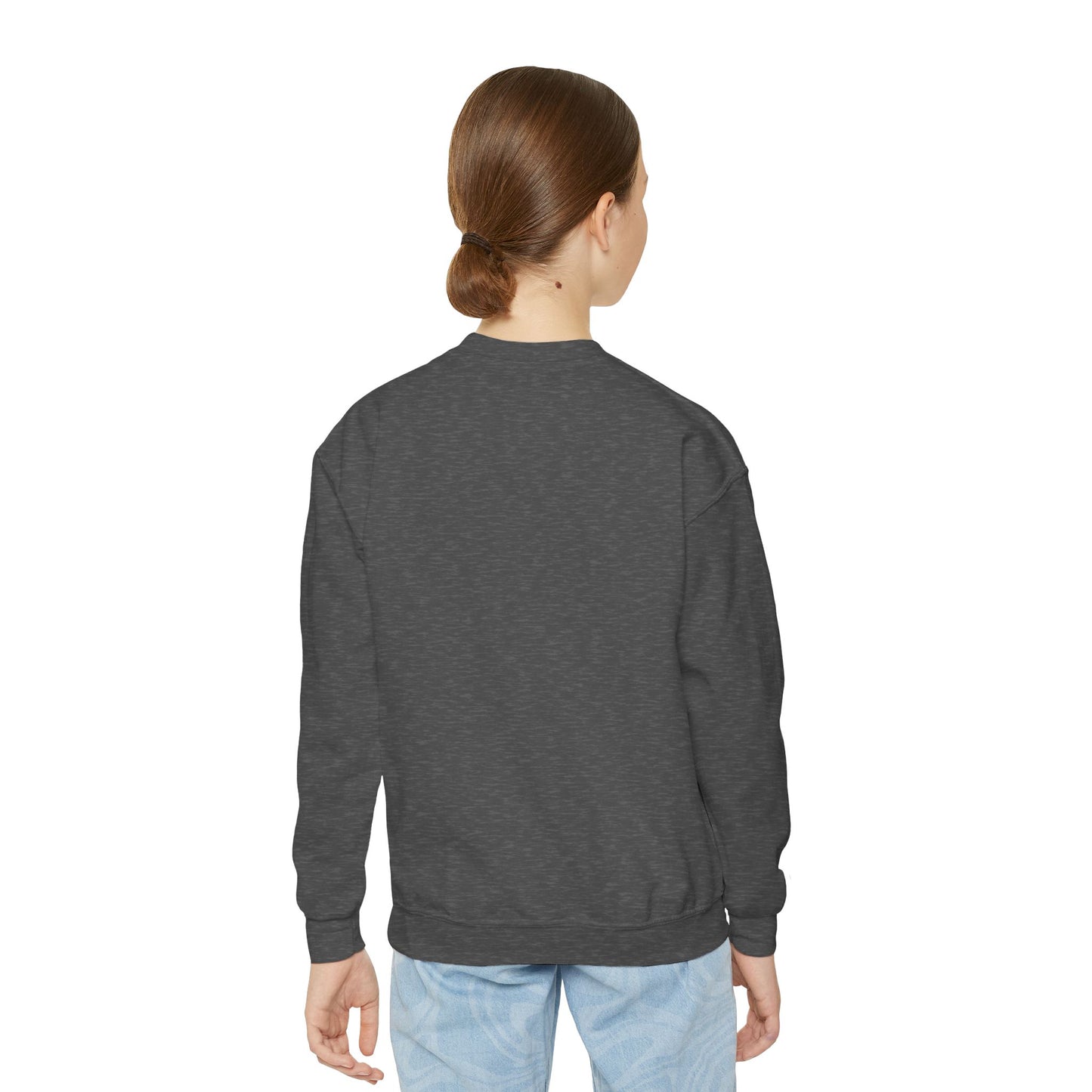 I Love My Service Animal, Youth Crewneck Sweatshirt, Matching, Red and Blue