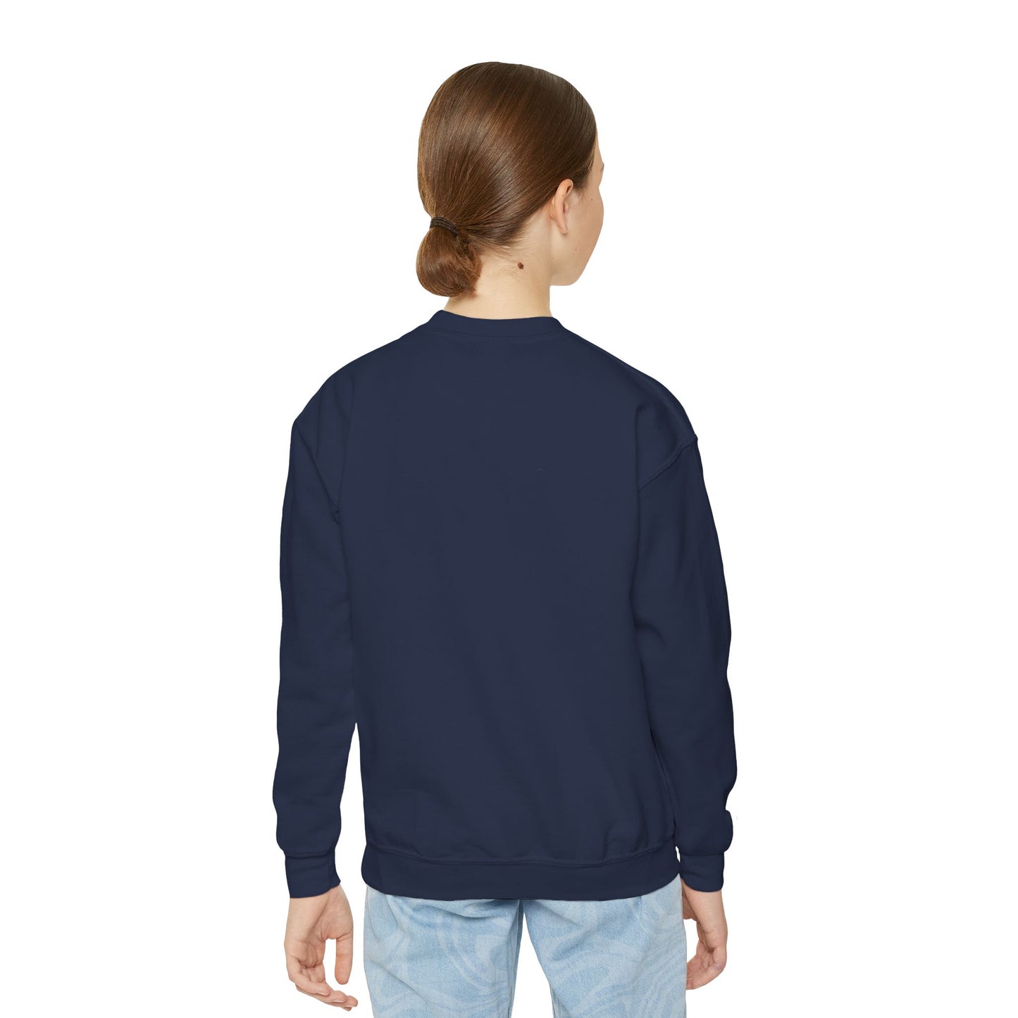 I Love My Service Animal, Youth Crewneck Sweatshirt, Matching, Red and Blue