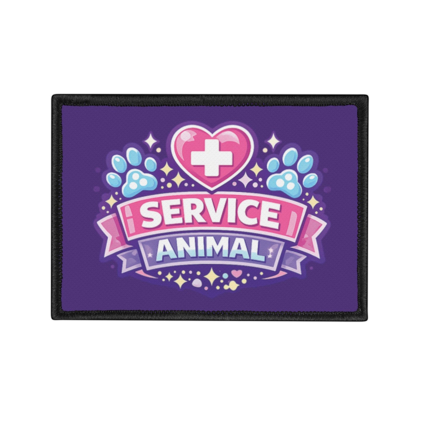 Service Animal Iron-On Patch — Purple
