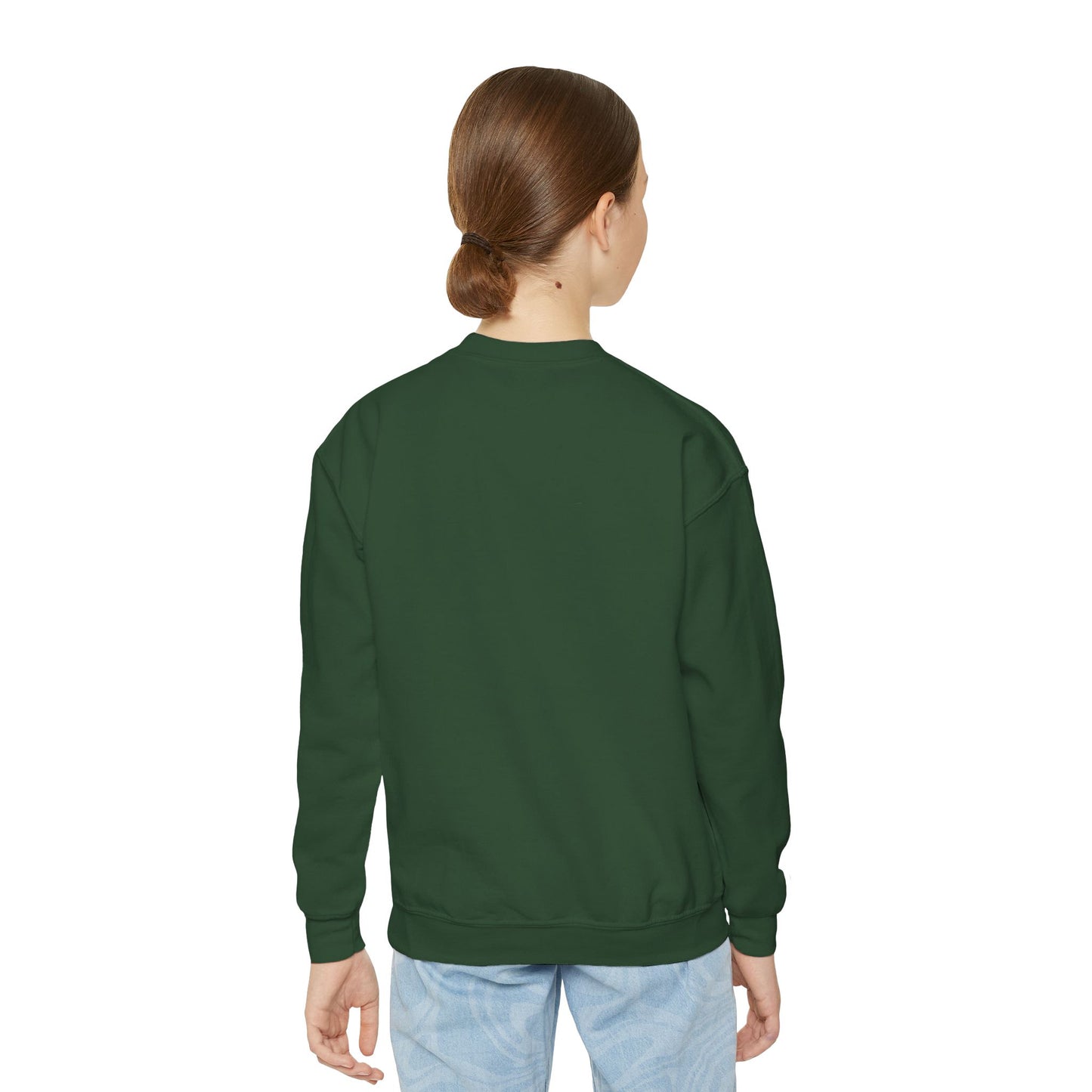 I Love My Service Animal, Youth Crewneck Sweatshirt, Matching, Pink and Purple