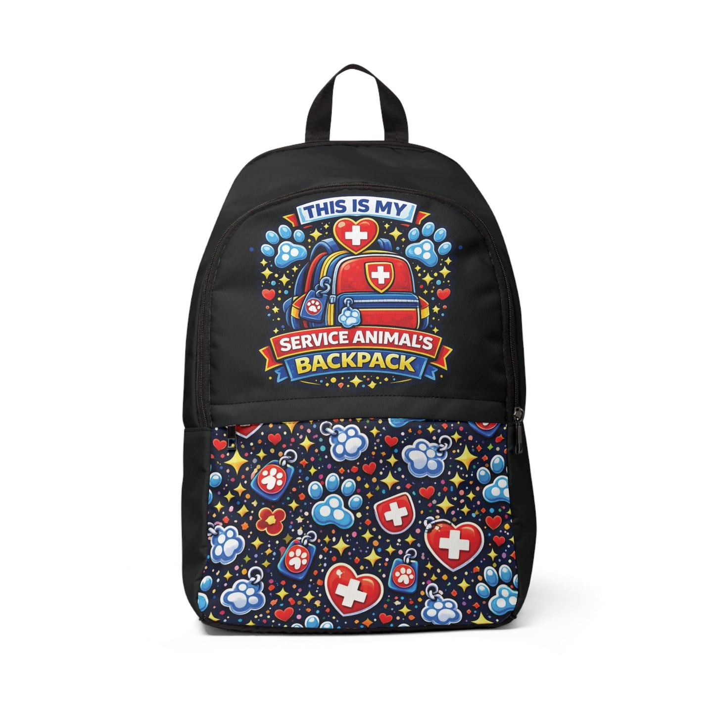 Service Animal Backpack Blue and Red