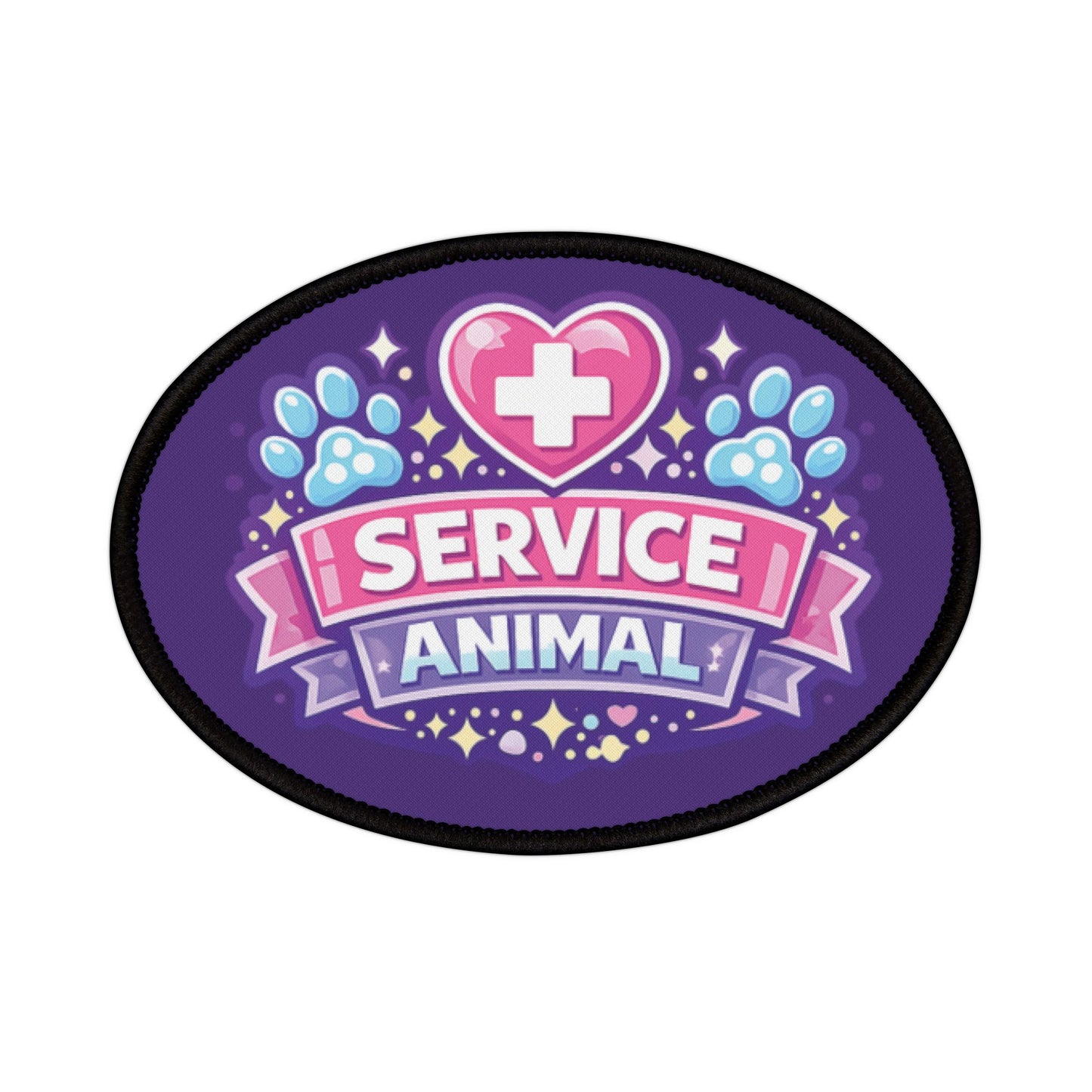 Service Animal Iron-On Patch — Purple