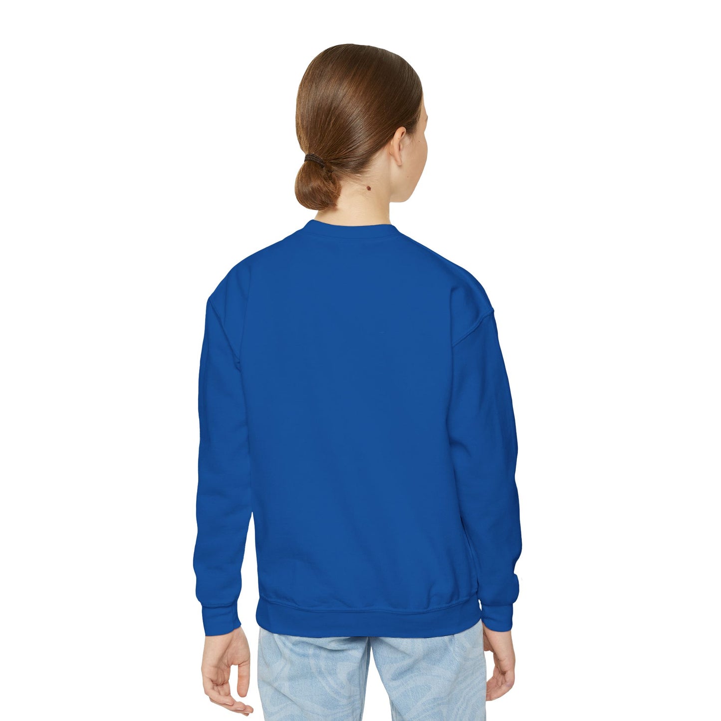 I Love My Service Animal, Youth Crewneck Sweatshirt, Matching, Red and Blue